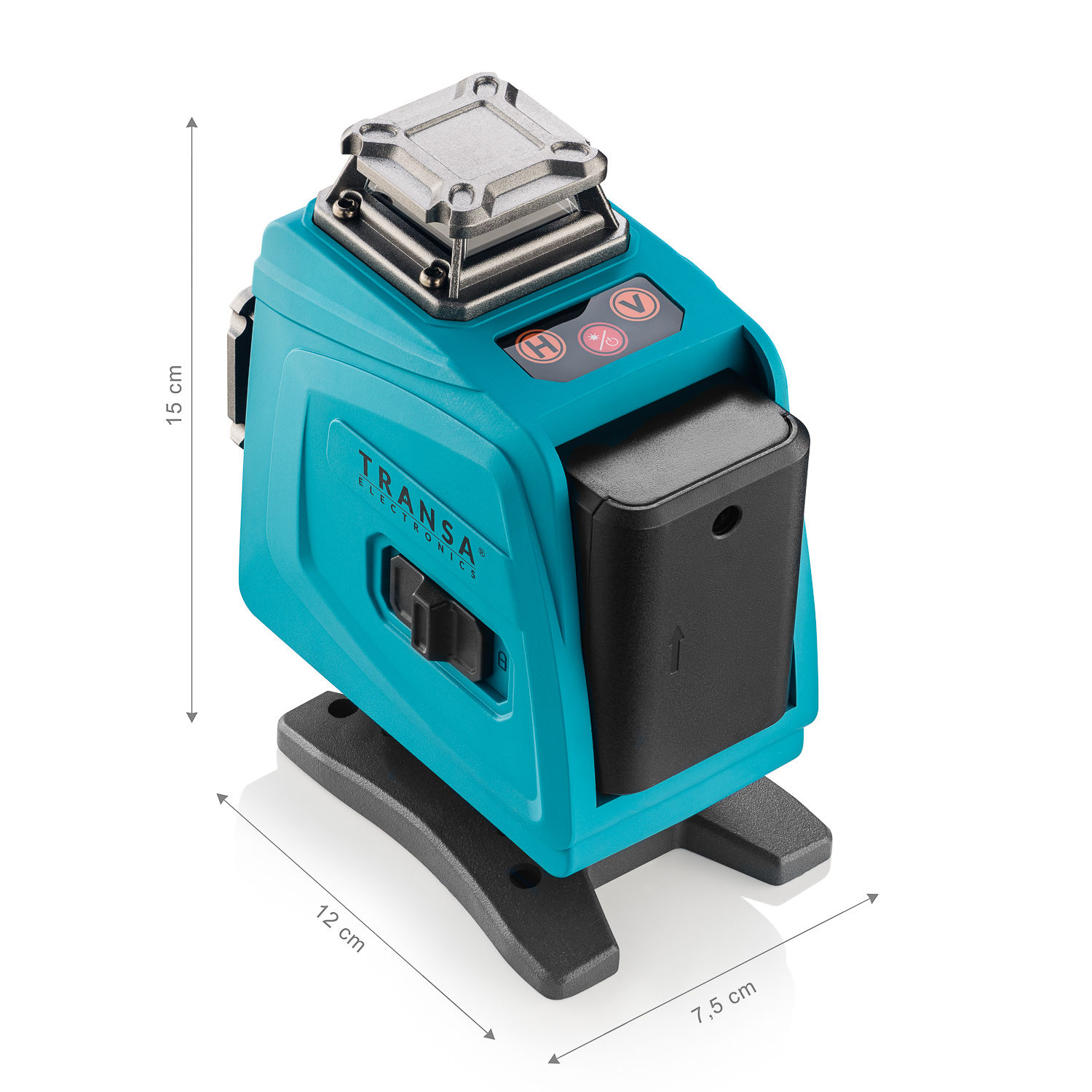 Wymiary poziomicy laserowej 4D LaserLevel TE-550 Transa Electronics